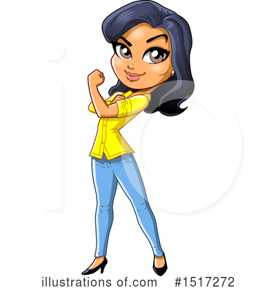 Hispanic Woman Clipart #1517272 by Clip Art Mascots