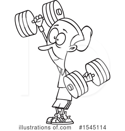 Weightlifting Clipart #1545114 by toonaday