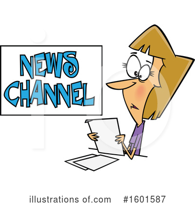 News Anchor Clipart #1601587 by toonaday