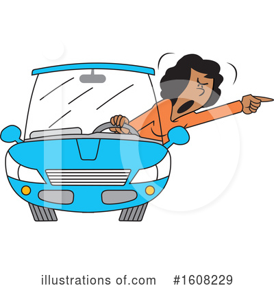 Road Rage Clipart #1608229 by Johnny Sajem
