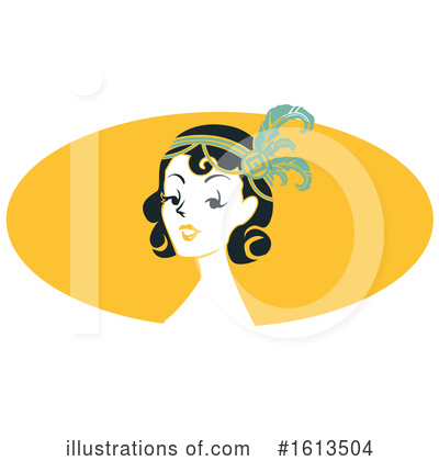Flapper Girl Clipart #1613504 by BNP Design Studio