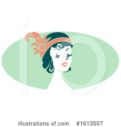 Flapper Girl Clipart #1613507 by BNP Design Studio