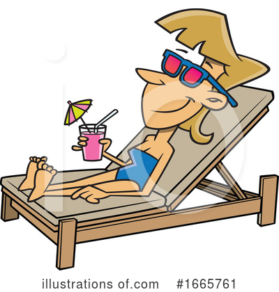Sun Bathing Clipart #1665761 by toonaday
