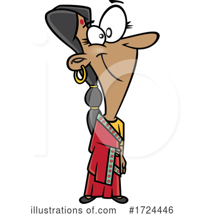 Indian Woman Clipart #1724446 by toonaday