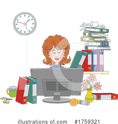 Home Office Clipart #1759321 by Alex Bannykh