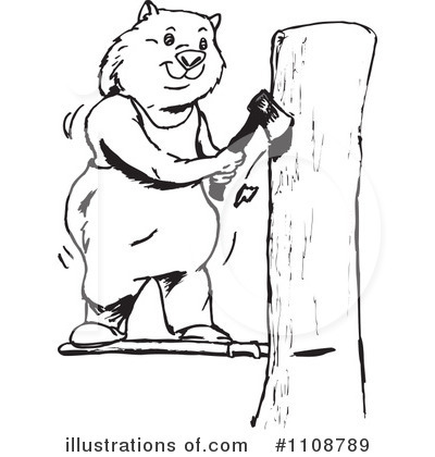 Royalty-Free (RF) Wombat Clipart Illustration by Dennis Holmes Designs - Stock Sample #1108789