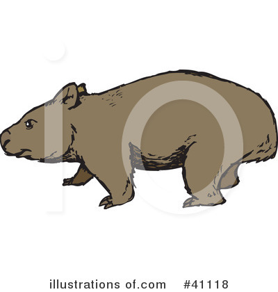 Royalty-Free (RF) Wombat Clipart Illustration by Dennis Holmes Designs - Stock Sample #41118