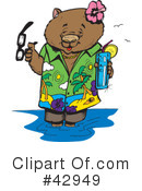 Wombat Clipart #42949 by Dennis Holmes Designs