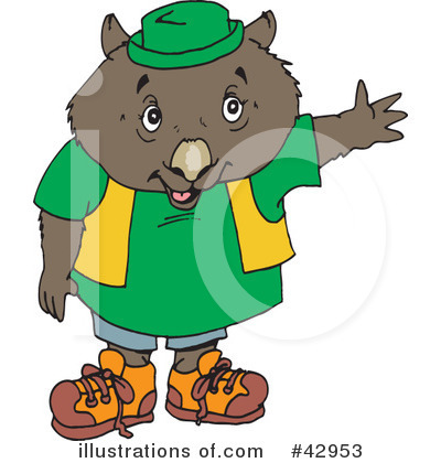 Royalty-Free (RF) Wombat Clipart Illustration by Dennis Holmes Designs - Stock Sample #42953