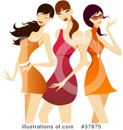 Royalty-Free (RF) Women Clipart Illustration by OnFocusMedia - Stock Sample #37875