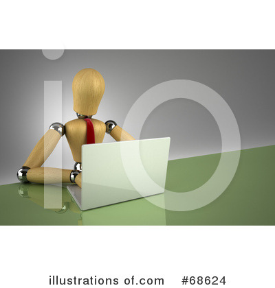 Royalty-Free (RF) Wood Mannequin Clipart Illustration by stockillustrations - Stock Sample #68624