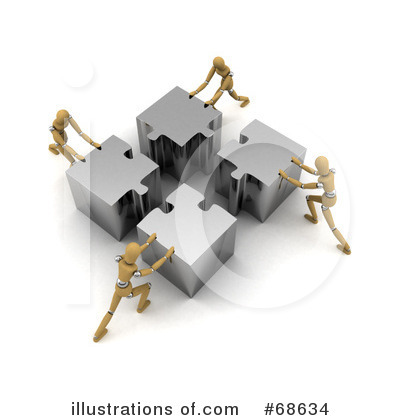 Puzzle Pieces Clipart #68634 by stockillustrations
