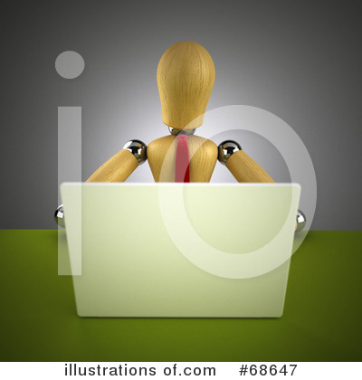 Royalty-Free (RF) Wood Mannequin Clipart Illustration by stockillustrations - Stock Sample #68647