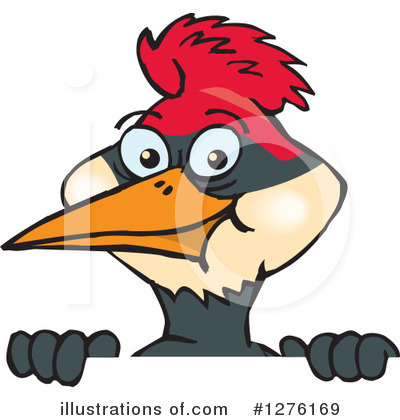 Royalty-Free (RF) Woodpecker Clipart Illustration by Dennis Holmes Designs - Stock Sample #1276169