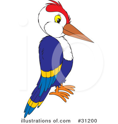 Royalty-Free (RF) Woodpecker Clipart Illustration by Alex Bannykh - Stock Sample #31200
