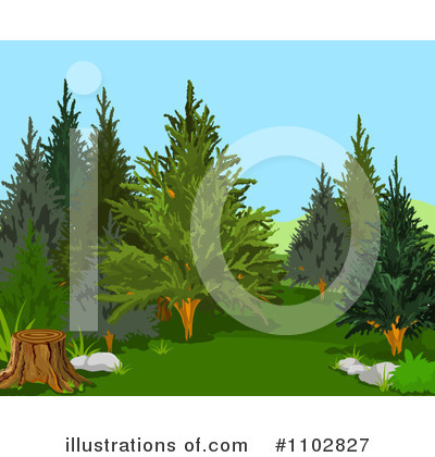 Royalty-Free (RF) Woods Clipart Illustration by Pushkin - Stock Sample #1102827
