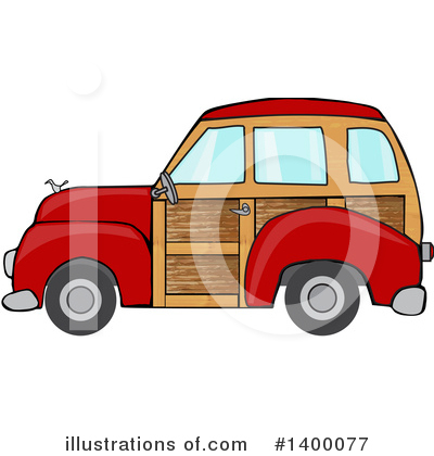 Royalty-Free (RF) Woody Car Clipart Illustration by djart - Stock Sample #1400077