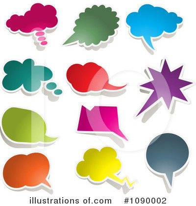 Royalty-Free (RF) Word Balloons Clipart Illustration by KJ Pargeter - Stock Sample #1090002