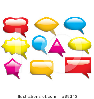 Royalty-Free (RF) Word Bubbles Clipart Illustration by michaeltravers - Stock Sample #89342