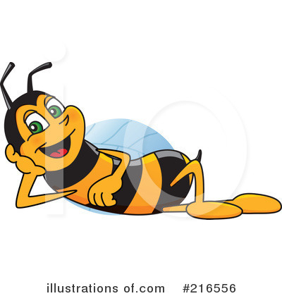 Royalty-Free (RF) Worker Bee Character Clipart Illustration by Mascot Junction - Stock Sample #216556