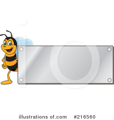 Royalty-Free (RF) Worker Bee Character Clipart Illustration by Mascot Junction - Stock Sample #216560