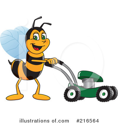 Royalty-Free (RF) Worker Bee Character Clipart Illustration by Mascot Junction - Stock Sample #216564