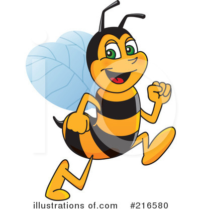 Worker Bee Character Clipart #216580 by Mascot Junction