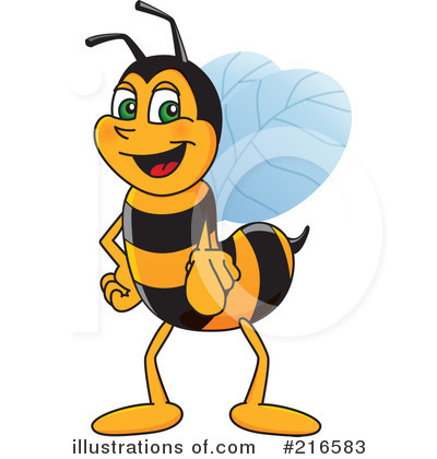 Worker Bee Character Clipart #216583 by Mascot Junction