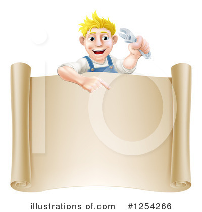 Royalty-Free (RF) Worker Clipart Illustration by AtStockIllustration - Stock Sample #1254266