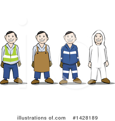 Royalty-Free (RF) Worker Clipart Illustration by David Rey - Stock Sample #1428189