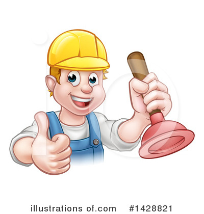 Royalty-Free (RF) Worker Clipart Illustration by AtStockIllustration - Stock Sample #1428821