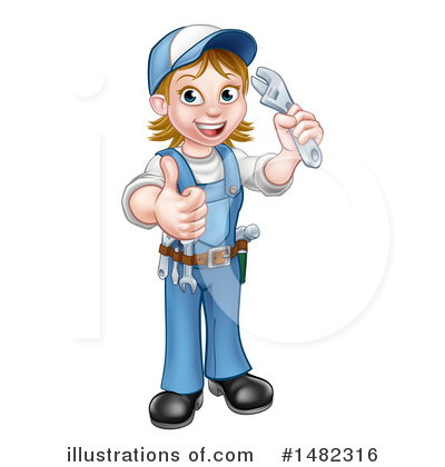 Royalty-Free (RF) Worker Clipart Illustration by AtStockIllustration - Stock Sample #1482316