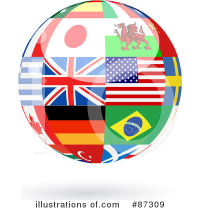 Royalty-Free (RF) World Globe Clipart Illustration by elaineitalia - Stock Sample #87309
