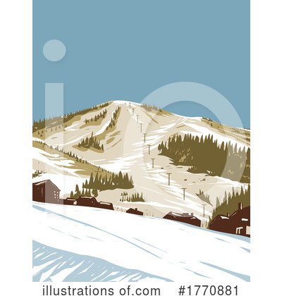 Ski Resort Clipart #1770881 by patrimonio