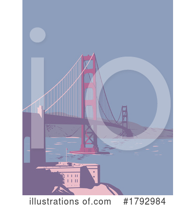 Golden Gate Bridge Clipart #1792984 by patrimonio