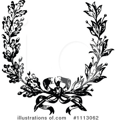 Royalty-Free (RF) Wreath Clipart Illustration by Prawny Vintage - Stock Sample #1113062