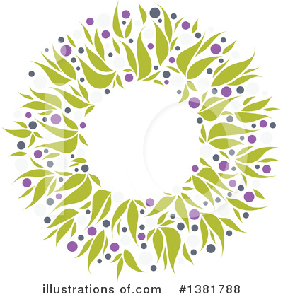 Royalty-Free (RF) Wreath Clipart Illustration by elena - Stock Sample #1381788