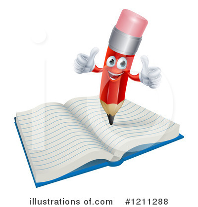 Pencil Mascot Clipart #1211288 by AtStockIllustration