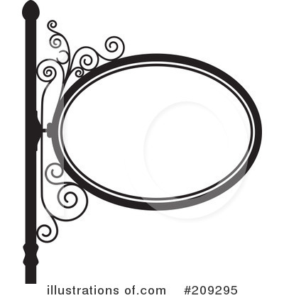 Royalty-Free (RF) Wrought Iron Sign Clipart Illustration by Frisko - Stock Sample #209295
