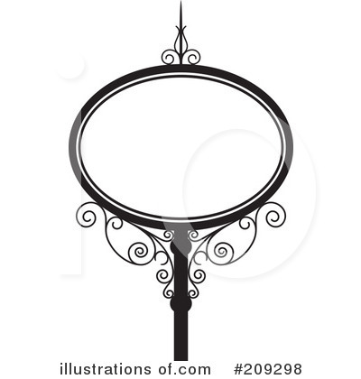 Royalty-Free (RF) Wrought Iron Sign Clipart Illustration by Frisko - Stock Sample #209298