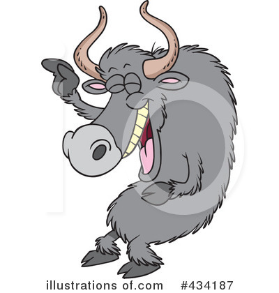 Royalty-Free (RF) Yak Clipart Illustration by toonaday - Stock Sample #434187