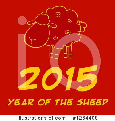 Royalty-Free (RF) Year Of The Sheep Clipart Illustration by Hit Toon - Stock Sample #1264408