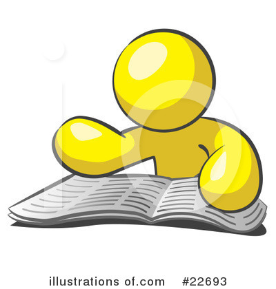 Reading Clipart #22693 by Leo Blanchette