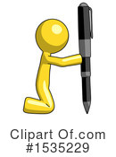 Yellow Design Mascot Clipart #1535229 by Leo Blanchette