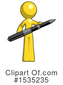 Yellow Design Mascot Clipart #1535235 by Leo Blanchette