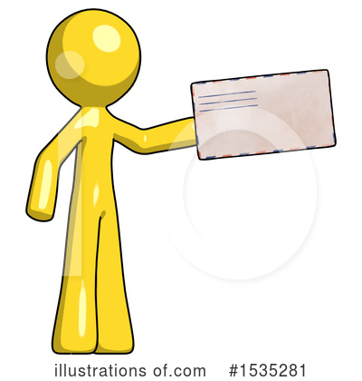 Royalty-Free (RF) Yellow Design Mascot Clipart Illustration by Leo Blanchette - Stock Sample #1535281