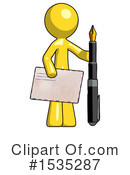 Yellow Design Mascot Clipart #1535287 by Leo Blanchette