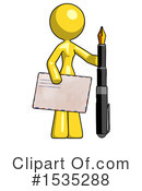 Yellow Design Mascot Clipart #1535288 by Leo Blanchette