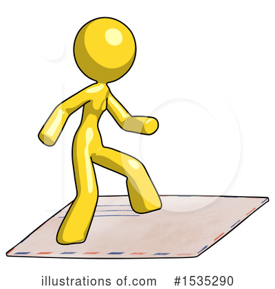 Royalty-Free (RF) Yellow Design Mascot Clipart Illustration by Leo Blanchette - Stock Sample #1535290