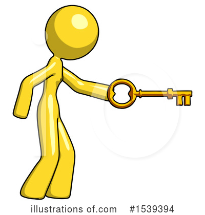 Royalty-Free (RF) Yellow Design Mascot Clipart Illustration by Leo Blanchette - Stock Sample #1539394